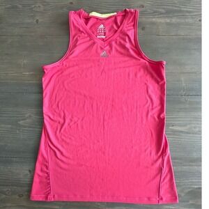 Adidas Hot Pink Climalite Techfit Sleeveless Athletic Stretch Top Women's Size M